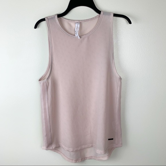 MPG Tops - MPG Baby Pink Mesh Workout Top Size Medium